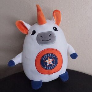 Houston Astros White and Orange Unicorn Plush